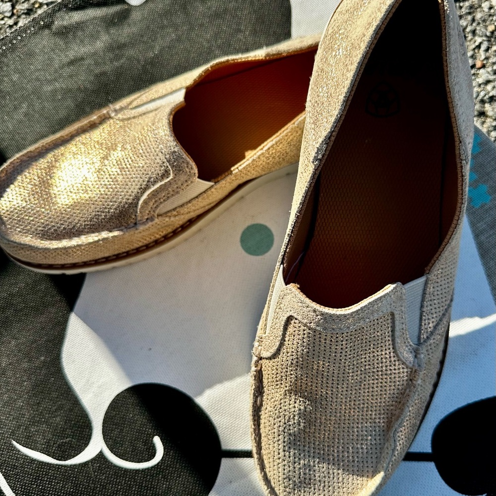 Gold Slip-On Loafers